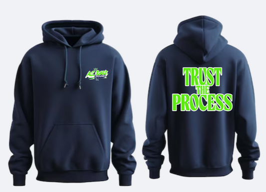 Trust the Process Blue Hoodie - Green