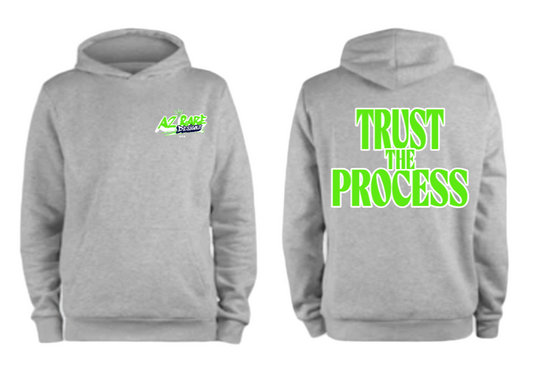 Trust the Process Gray Hoodie - Green